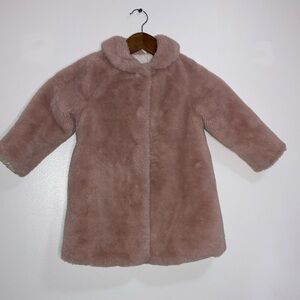 Il Gufo Pink Faux Fur Jacket 4T